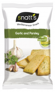Snatt's Mediterranean bread snack Garlic & Parsley Pillow bag 120 gr
